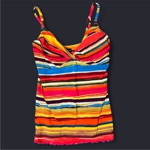 Moda International Red and Yellow Fitted Camisole